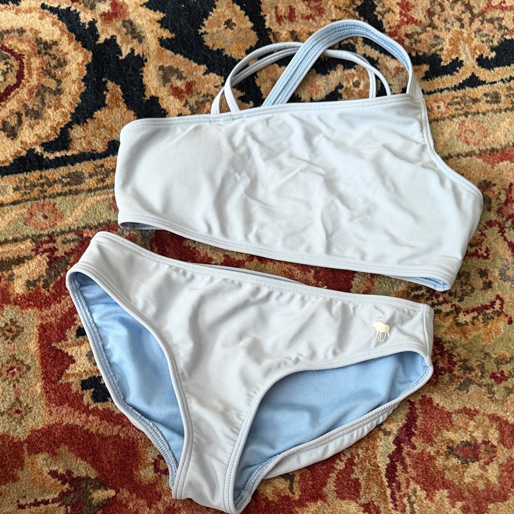 Abercrombie Kids Blue and Gray Bikini Set